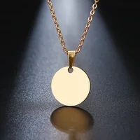 DOTIFI-Collier Rond en Acier Inoxydable pour Femme, Pendentif Élégant, Clavicule Rose, Bijoux de Mariage, Vente en Gros 3