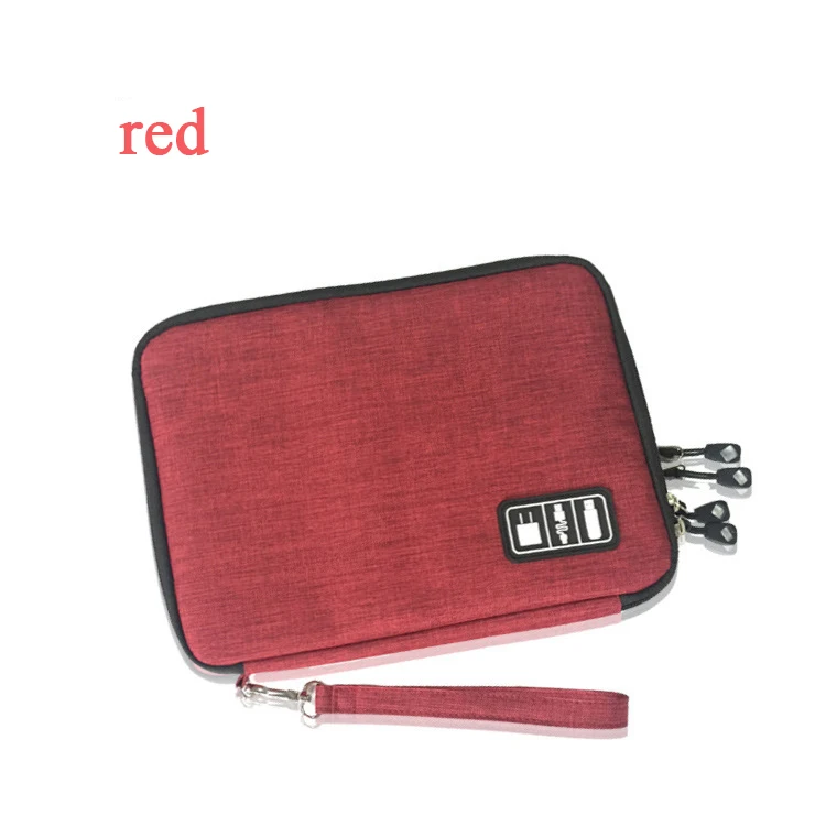 Luluhut водонепроницаемый IPAD Организатор USB кабель для передачи данных наушники провод Ручка Power Bank дорожная сумка для хранения комплект случае цифровых устройств Гаджет - Цвет: red