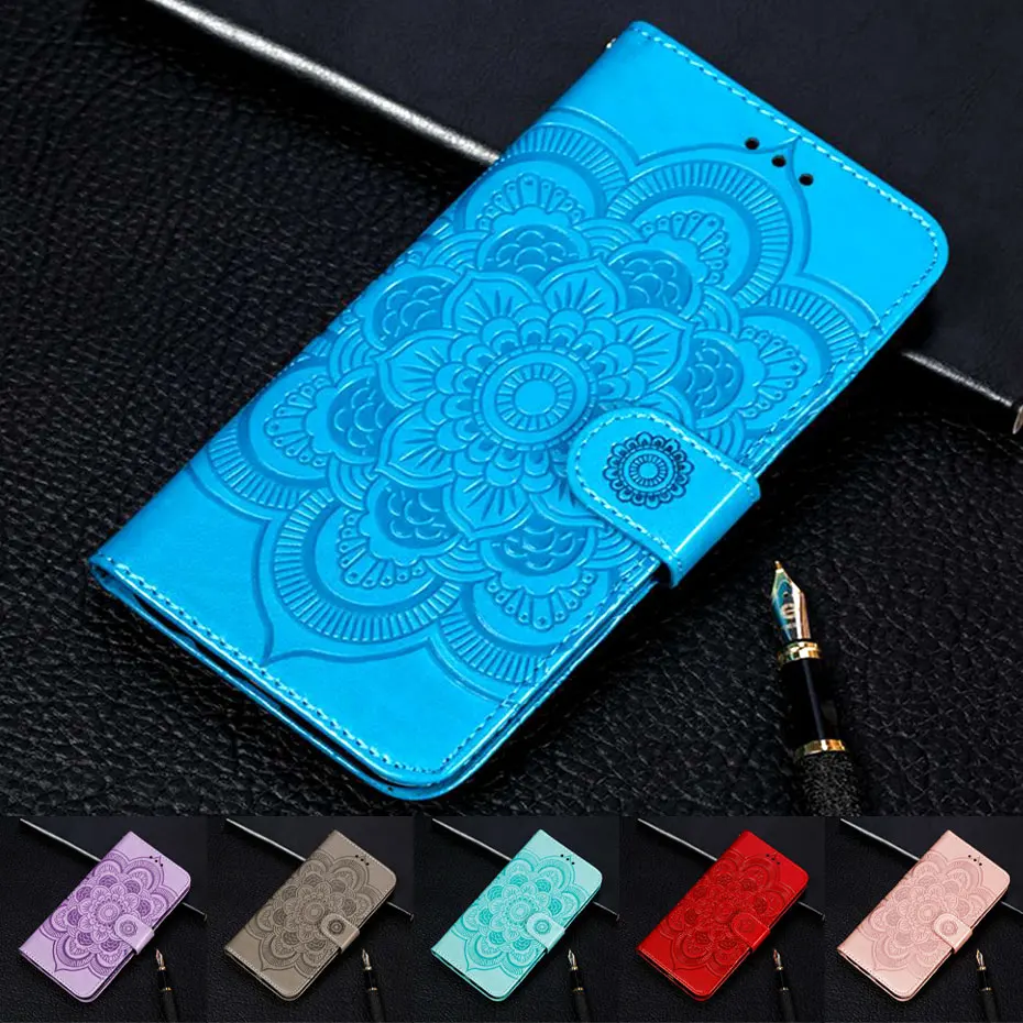 

3D Relief PU Leather Cover For Xiaomi Redmi Note 7 6 Pro Case Flip Phone Case For Xiaomi Redmi 6 6 Pro Case