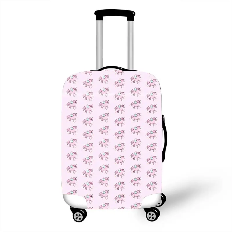 Розовый маленький мультяшный Единорог багажные Защитные чехлы для путешествий от 18 до 32 дюймов Чехол для чемодана высокоэластичный пылезащитный чехол - Цвет: pxt sunicorn01