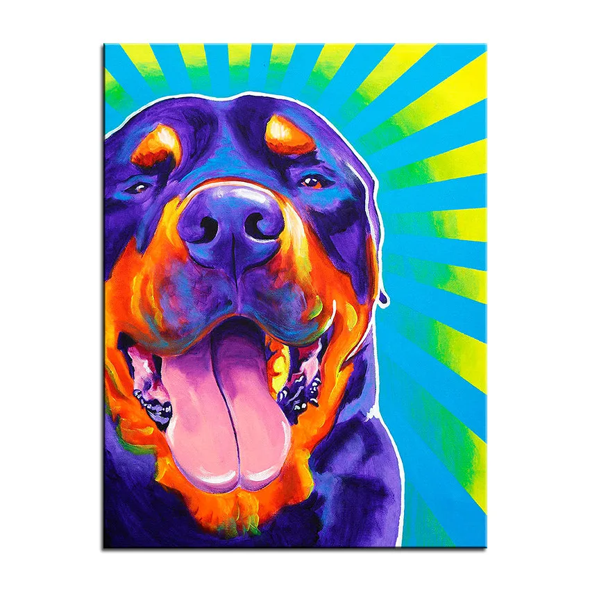Full drill diamond embroidery animal Color dog 5d diy painting rottweiler duncan Cross Stitch Rhinestone mosaic Crafts | Дом и сад