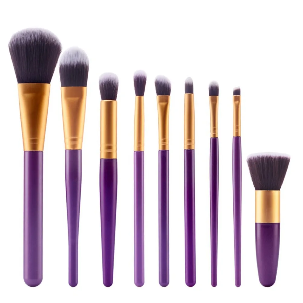 

MAANGE 9pcs/set Makeup Brush Sets Blush Foundation Powder Brush Cosmetic Beauty Tool 9 colors