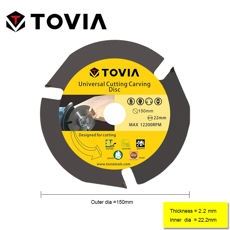 Najtaniej TOVIA 150mm piła tarczowa Multitool szlifierka tarczowa z końcówką węglikową tarcza do cięcia drewna cięcie drewna akcesoria do elektronarzędzi