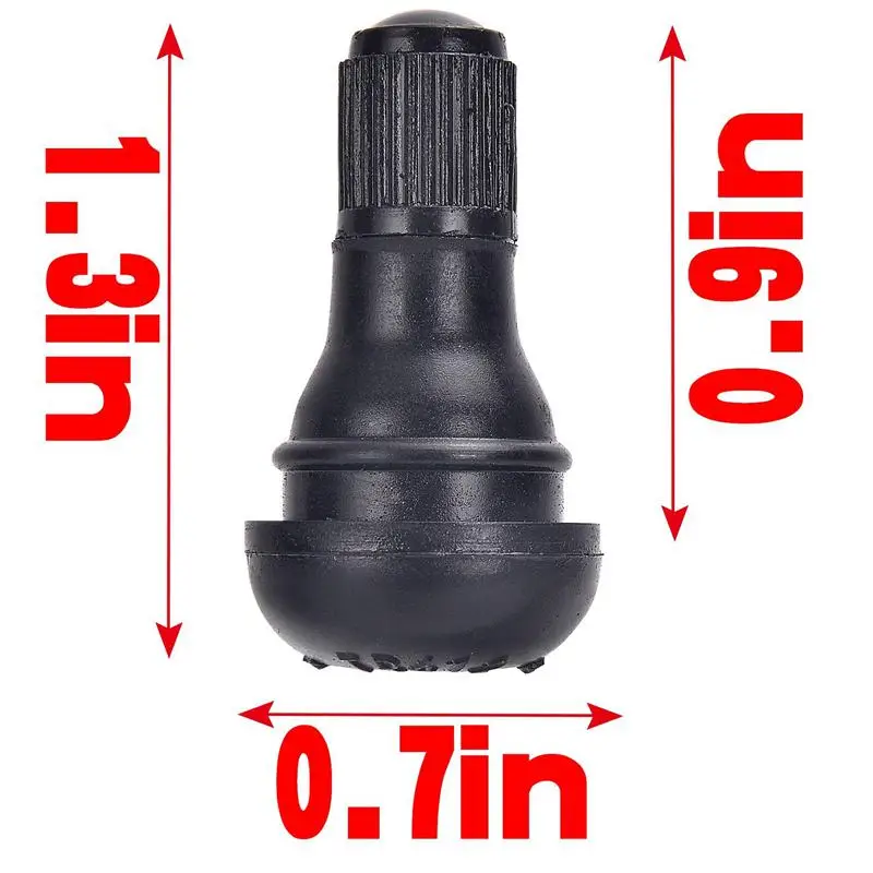 Защелкивающийся короткий черный резиновый клапан(TR412) 14-Pack для бескамерных обода отверстия на стандартные автомобильные шины и 2 в 1 комплект Двойной грех