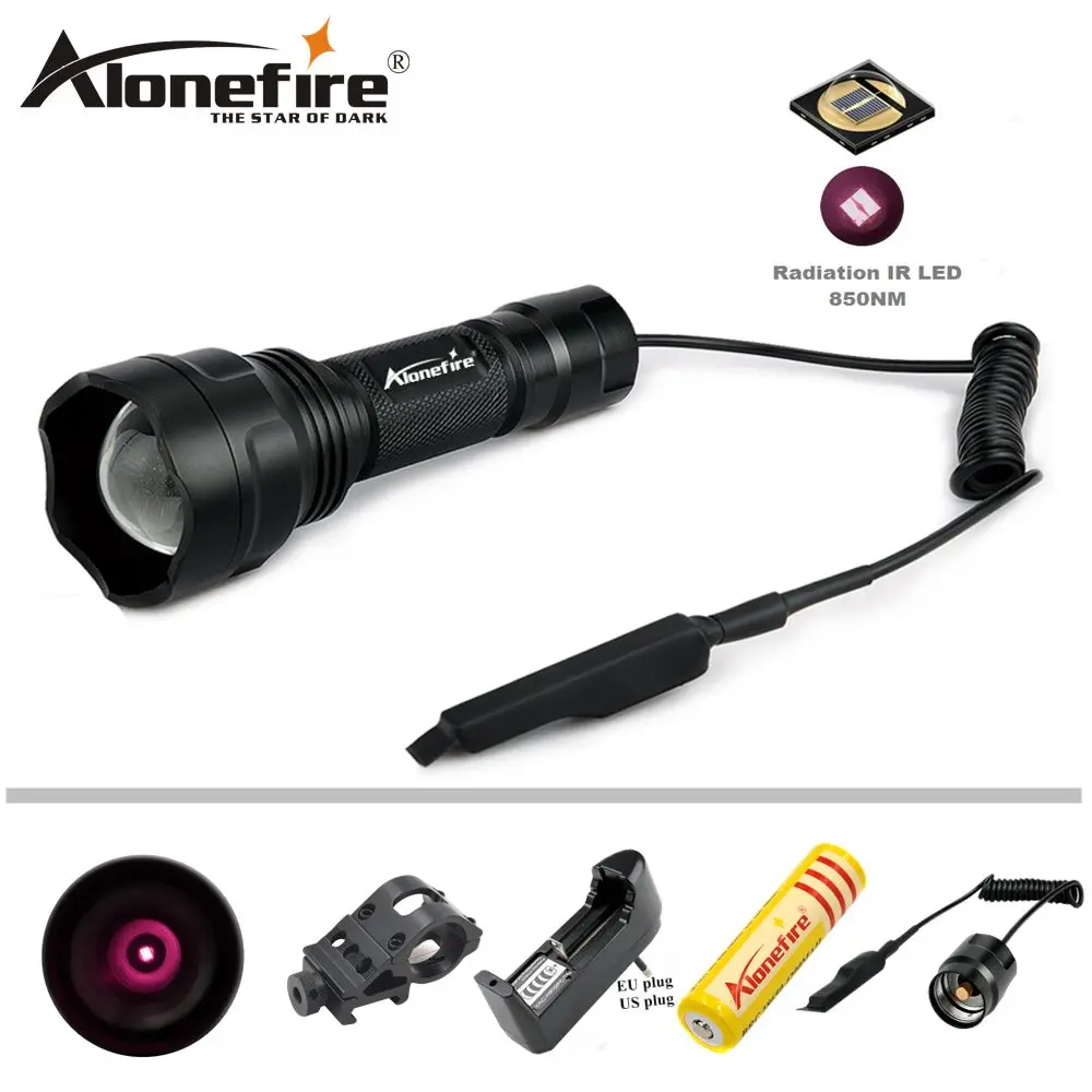 AloneFire X510 Инфракрасный фонарик IR 850NM охотничий фонарь flash light lanterna для охотничьего
