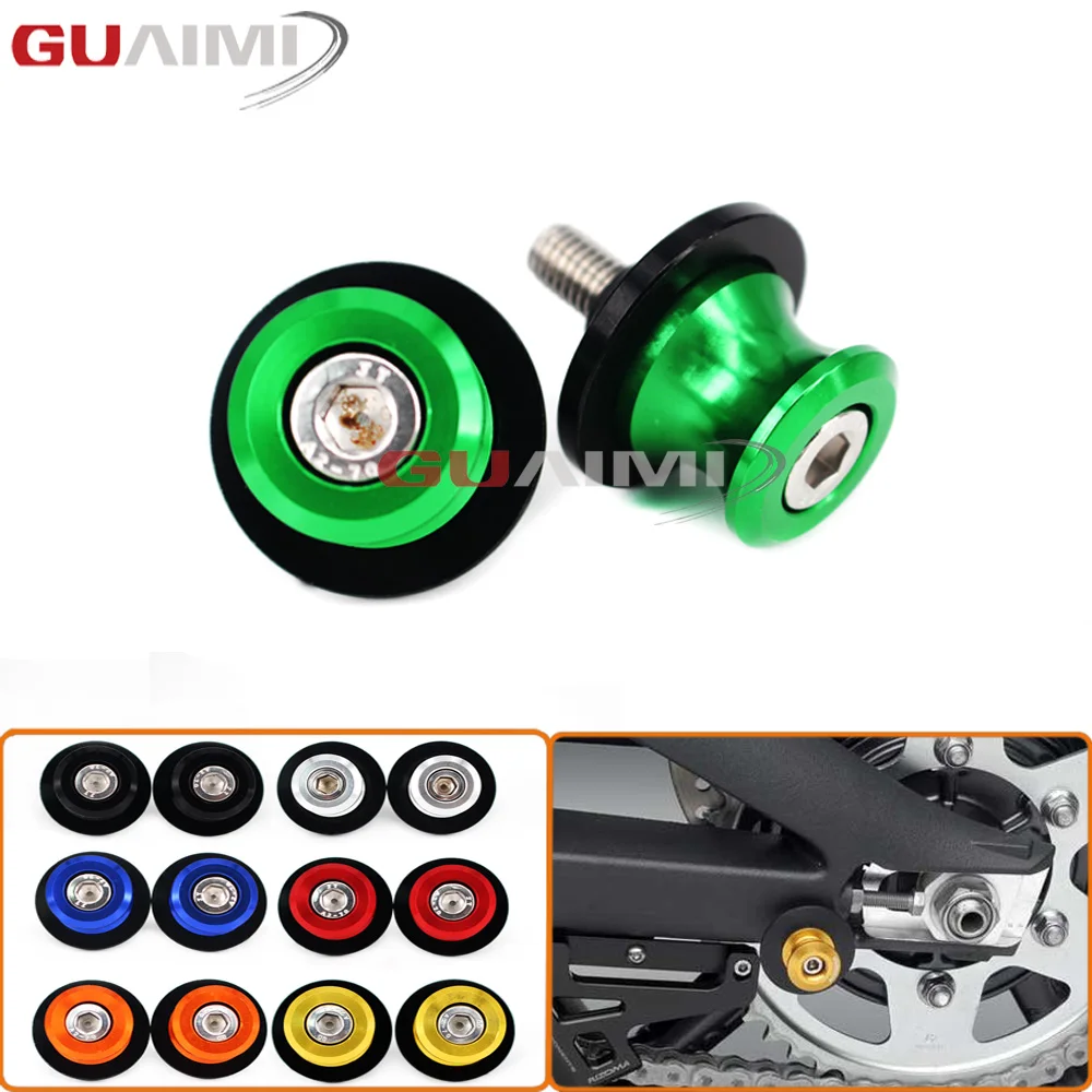 

for kawasaki Z 900 Z900 2017 swing arm Sliders Motorcycle CNC Swingarm Spools stand screws Slider para moto motocicleta M8