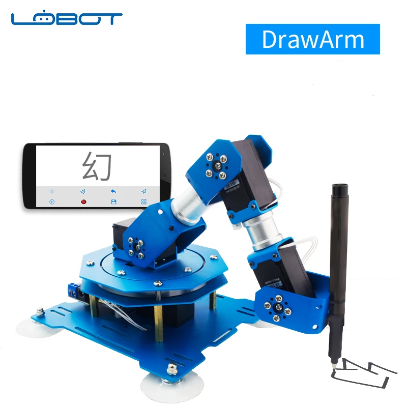 Промышленный робот Серводвигатель DrawArm письмо Рисование письмо приложение Bluetooth пульт дистанционного управления RC части робот