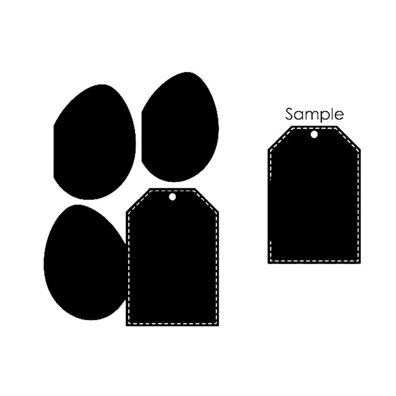 

Eastshape Cute Egg Tag Die Easter Metal Cutting Dies Stencils for DIY Scrapbook Paper Card Decorative Craft Embossing New 2019
