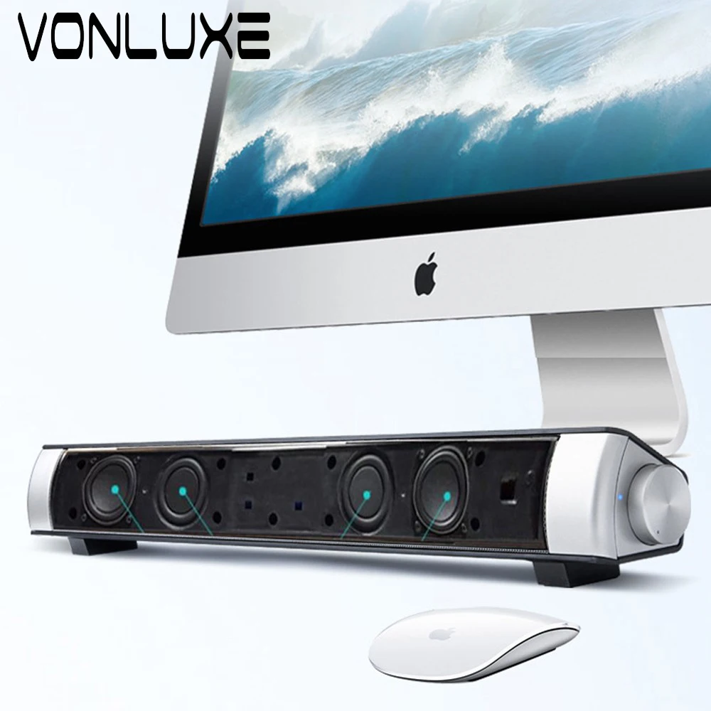 Bluetooth Speaker Wireless Stereo Soundbar Mini Portable Sound bar Audio Support Handfree TF Card AUX-in Enceinte Sono Surround (6)