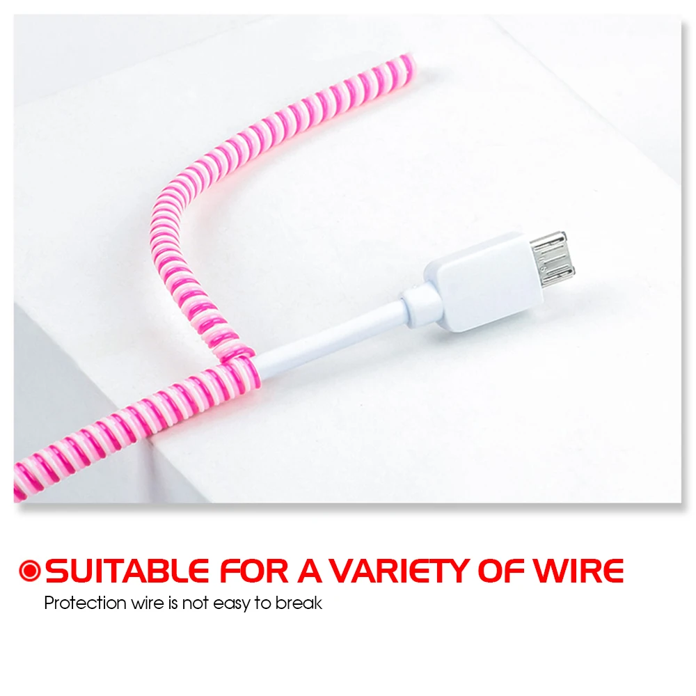 1,4 м usb кабель для зарядки и передачи данных, защитный провод, шнур для обмотки кабеля, органайзер для телефона, зарядная линия, пружинная Защитная веревка