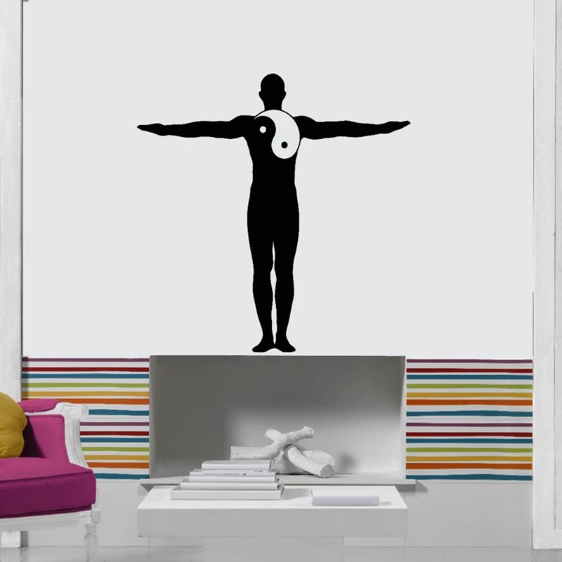 DCTAL Yoga Sticke Decal Body-building Posters Vinyl Wall Decals Pegatina Quadro Parede Decor Mural Yoga Sticker