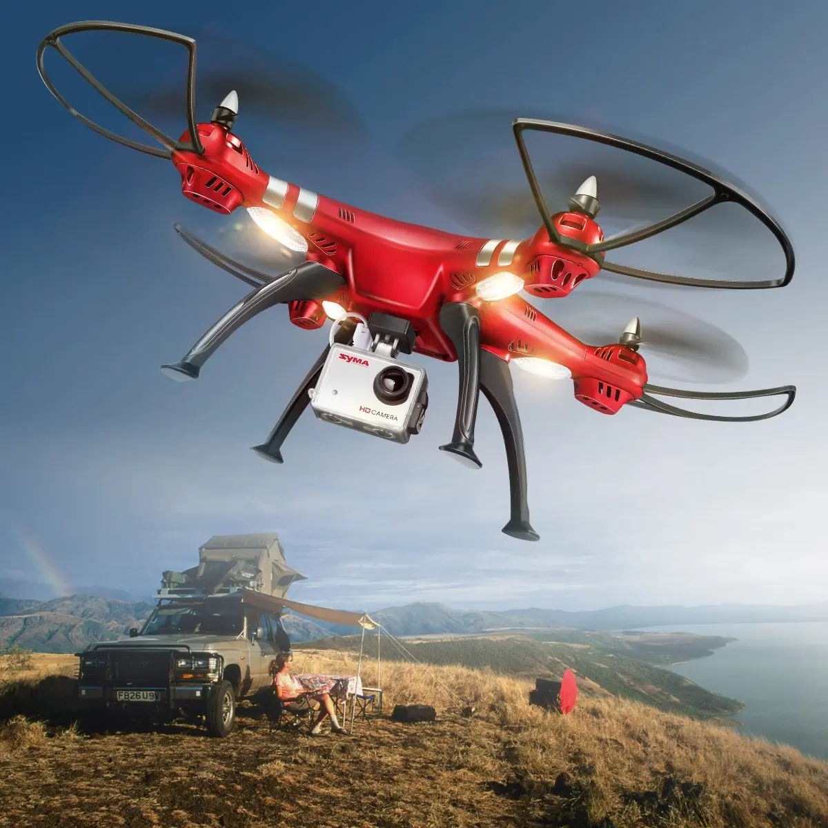 Syma X8HG 8.0MP hd-камера Дрон с удержанием высоты и безголовым режимом 3D флипы RC Квадрокоптер