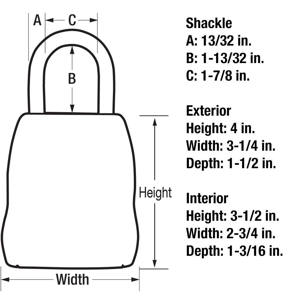 Master Lock 5400D Set Your Own Combination Portable Lock Box 5 Key Capacity Black