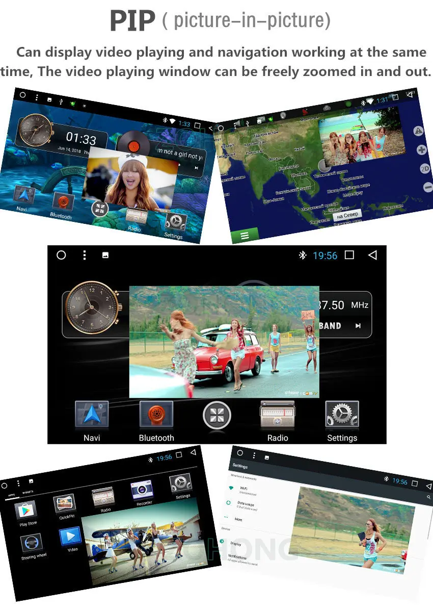Clearance 2 din PIP Split Screen Android Car DVD Player GPS for Toyota Prado 120 Land Cruiser 120 CAR Navigation Radio RDS BT WIFI Map 5