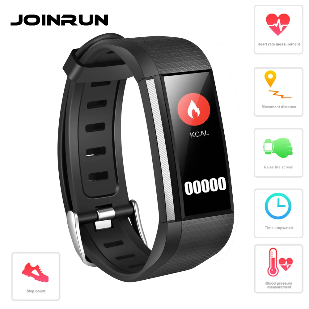 

Joinrun Smart Band Wistband Heart Rate Monitor Blood Pressure Oxygen Fitness Tracker SMS Reminder Smart Bracelet watch
