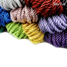 5 мм декоративная скрученная атласная полиэфирная шпагата веревка нить-2 м каждая штука