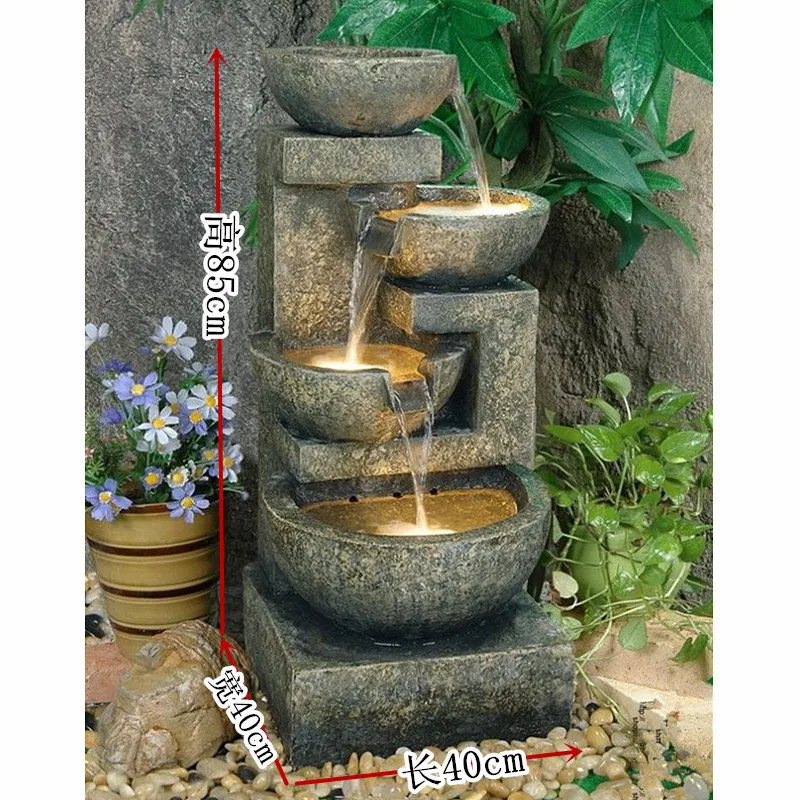 Continental home decorations ornaments pond water fountain bonsai