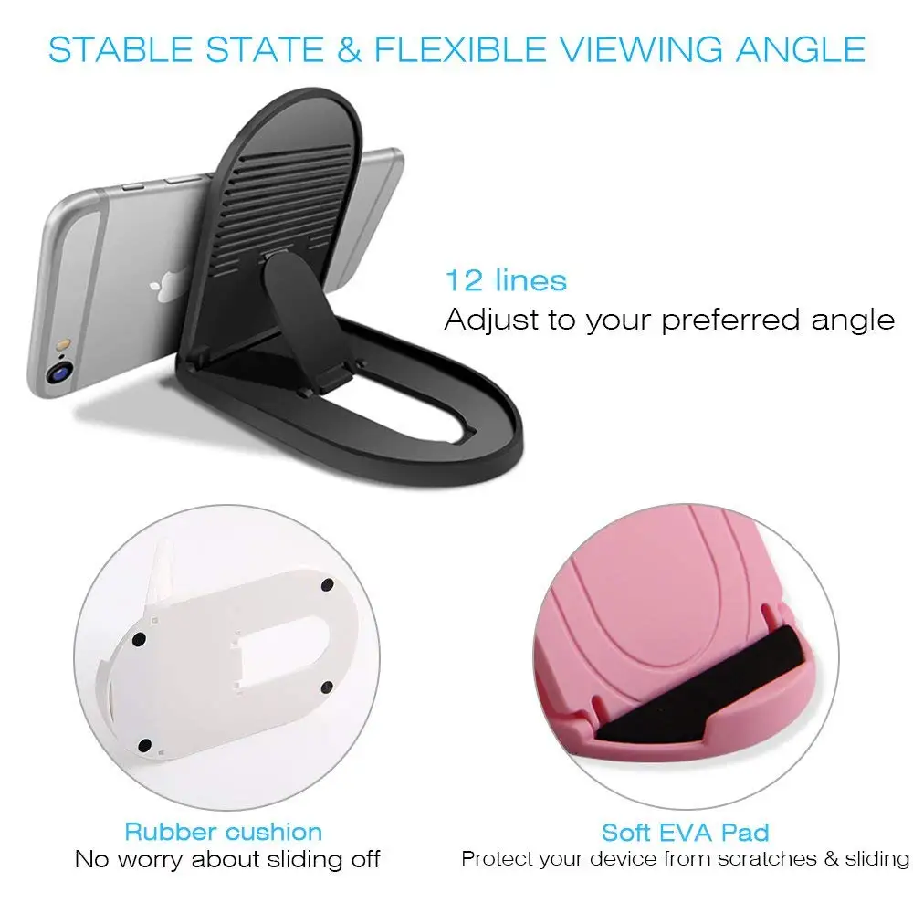 Ascromy Cell Phone Stand Foldable Desktop Universal Holder For iPhone XS Max XR 7 8 Plus Xiaomi Redmi note 5 6A iPad Mini Tablet (5)