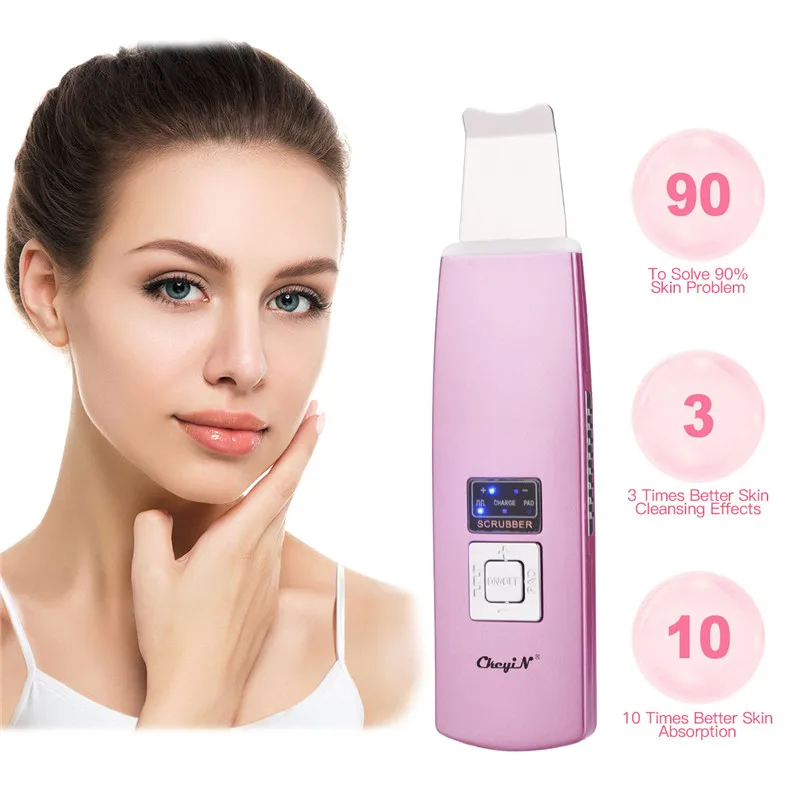 Purificador da Pele Cuidados com a Pele Ckeyin Ultra-sônico Rosto Massageador Máquina Facial Removedor Poros Limpador Clareamento Levantamento Beleza Dispositivo 47 15 poros limpador clareamento levantamento beleza dispositivo 47