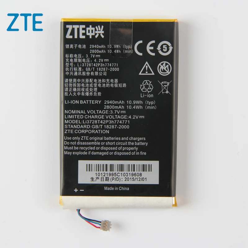 

Original ZTE Li3728T42p3h774771 phone battery For ZTE MF93E MF93 MF93D MF915 2940mAh