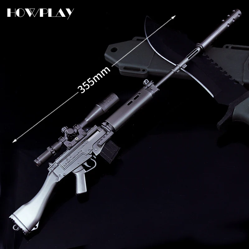 HowPlay PUBG игрушка брелок для ключей винтовка пистолет металл SLR снайперская игра