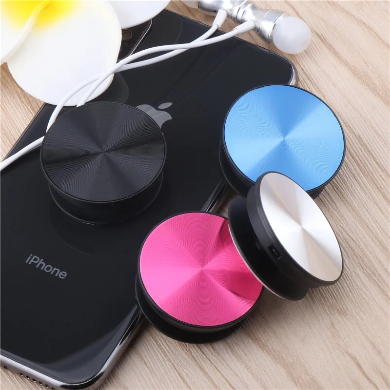 

CD Pattern Gasbag Mobile Phone Holder Anti-Drop flexible Extensible Airbag Phone Round Stand Bracket Mount For iPhone Xs Samsung