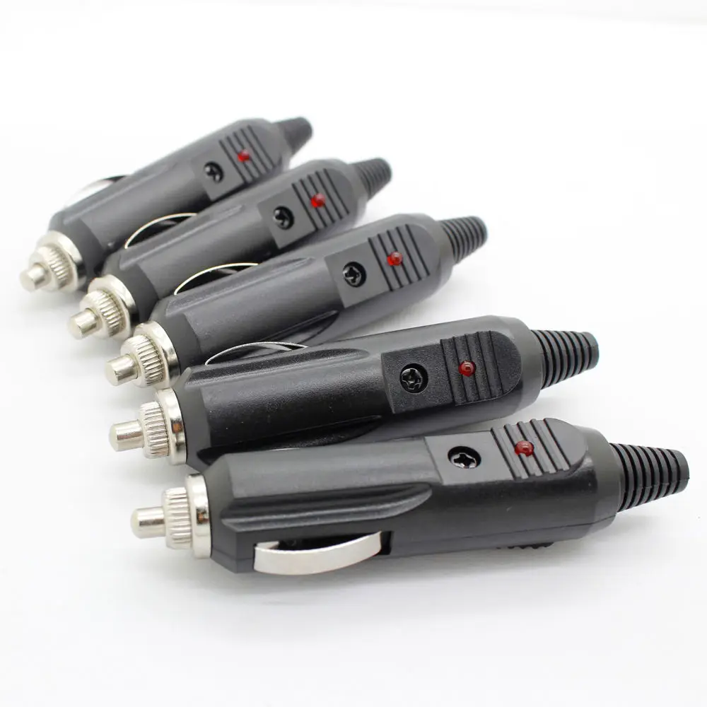 2018 New 5Pcs/lot Male Car Cigarette Lighter Socket Plug Connector With Fuse Red LED 12V | Автомобили и мотоциклы