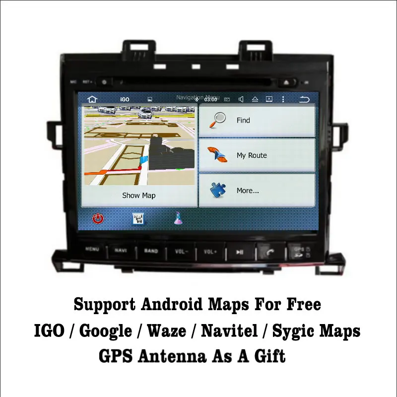Perfect Liislee Android 7.1 2G RAM For Toyota Alphard 2007~2015 Car Radio Audio Video Multimedia DVD Player WIFI DVR GPS Navi Navigation 3