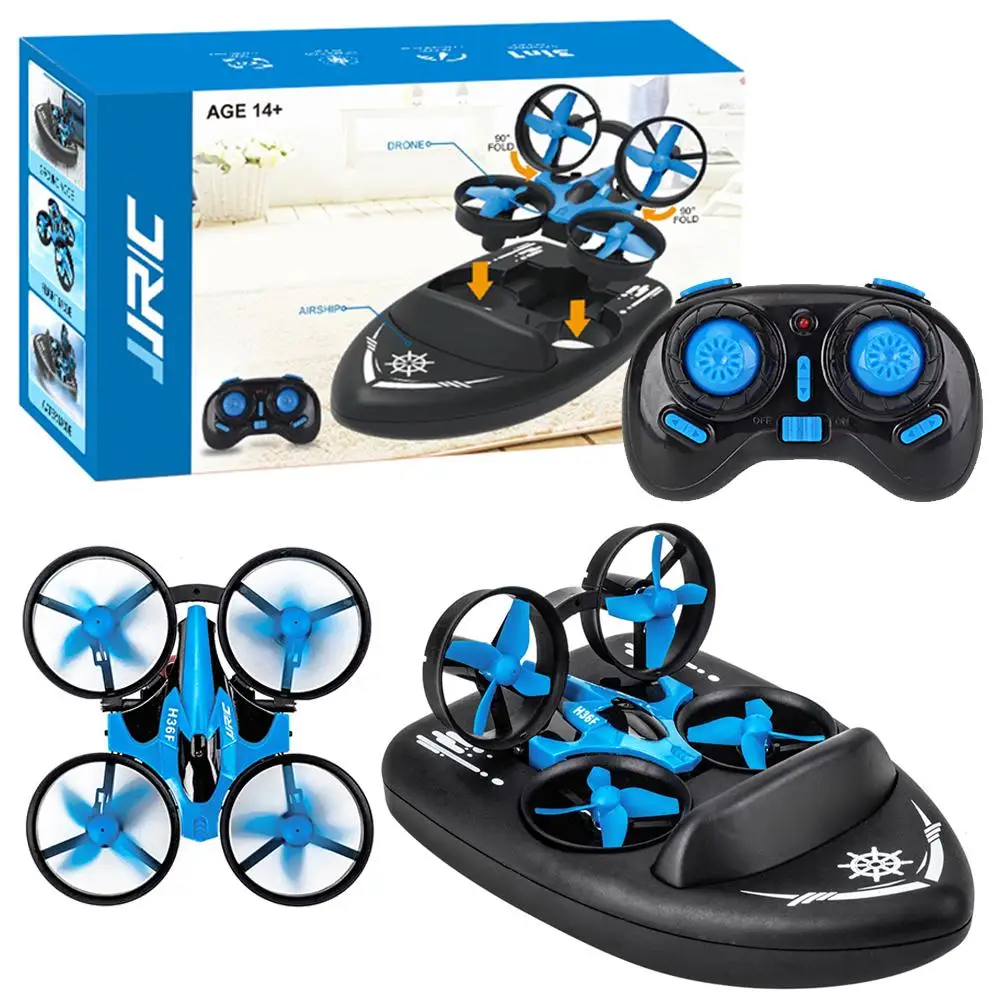 

Rc Boat For JJRC H36F 3 In 1 RC Drone Quadcopter/Vehicle/Hovercraft Boat Drone 360-degrees Flip Kids Toys Rc Boat