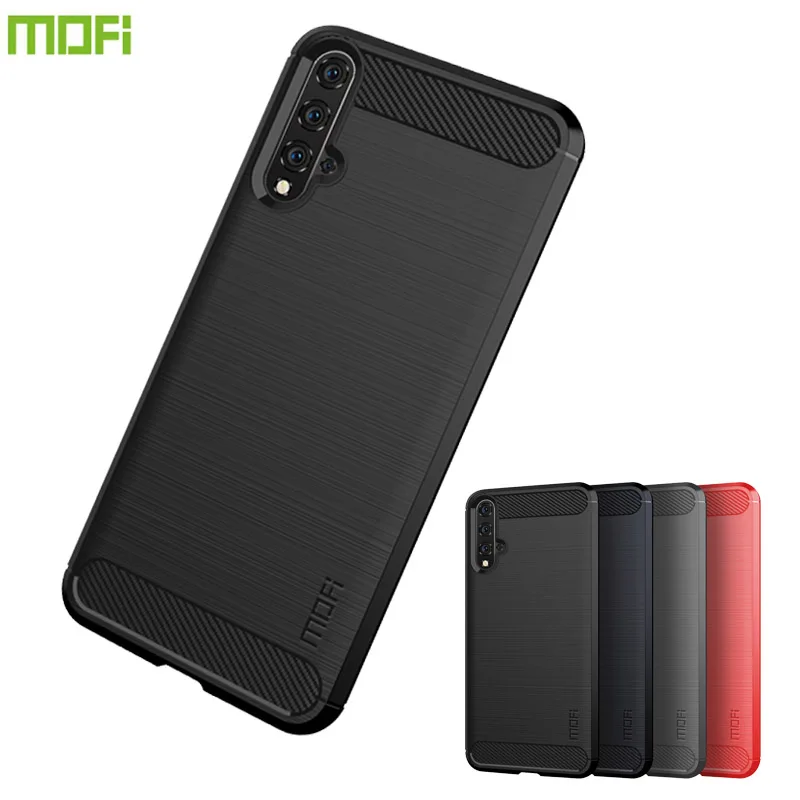 

MOFi For Huawei Nova 5 Case Luxury Carbon Fiber Anti-drop TPU Soft Cover Cases For Huawei Nova 5 Back Cover