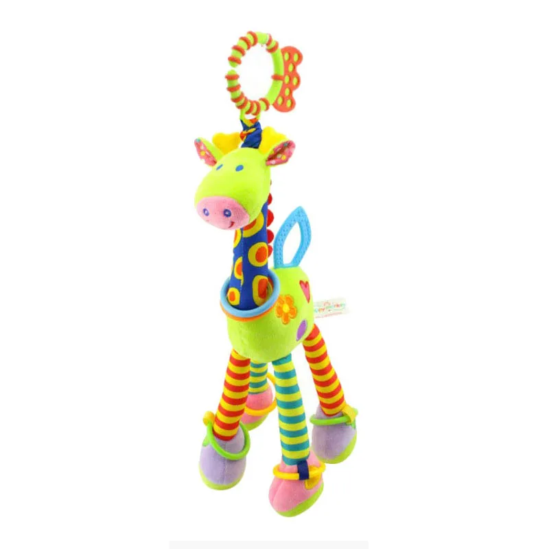 47 см 18,5 "Жираф детские игрушки-погремушки 0-12 месяцев радио-няня игрушки для новорожденных плюшевые игрушки для коляски развивающие игрушки
