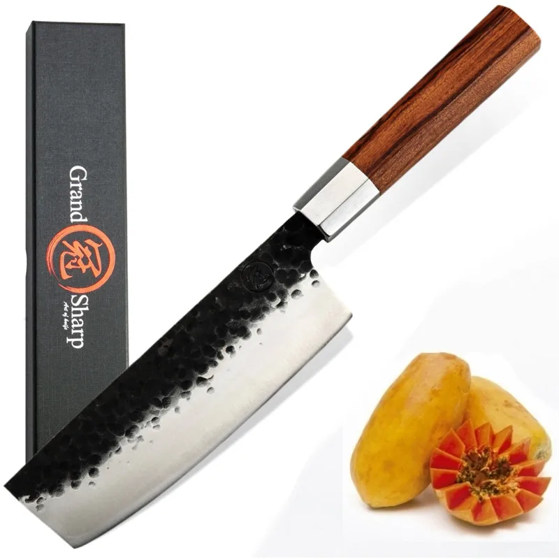 Vegetables-Knife-6-7-inch-Japanese-Nakiri-Knife-High-Carbon-Steel-Chef-Cleaver-Cutting-Slicing-Tool