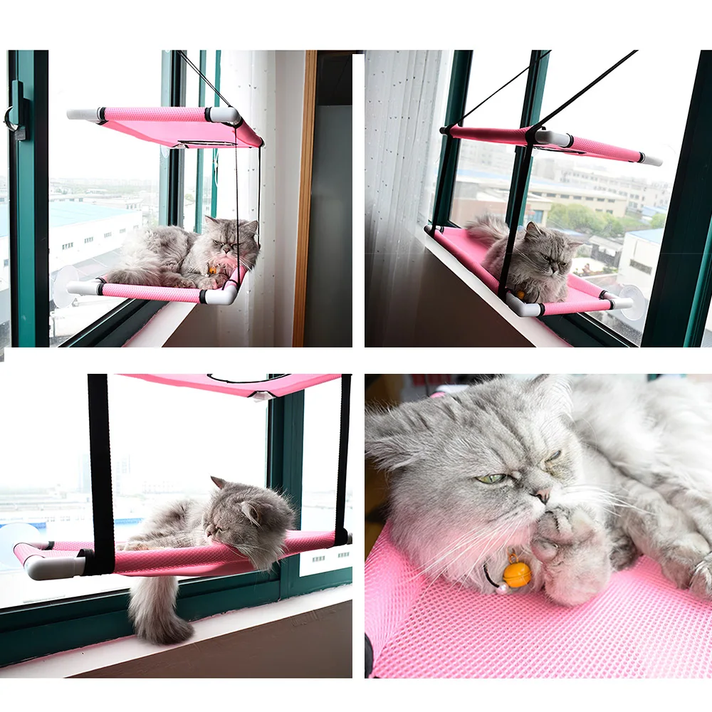 

Cat Lounger Cat Hammock Beds Mount Window Cat Lounger Suction Cups Warm Bed For Cats Double Hanging Beds Pet Rest House supplies
