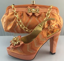 Elegante Italienische Frauen Schuhe Und Tasche Hochwertige Passenden Italienischen Schuhe mit Tasche Set Hochzeit Schuhe Und Tasche Sets Entsprechen ME3308
