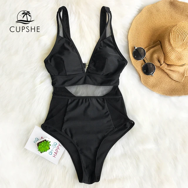 {Excellent|Wonderfull|Very Good|Very Recommended} CUPSHE Sexy Black Mesh One-piece Swimsuit Women Solid V-neck Hollow Out Monokini 2019 Girl Slim Bathing Suit Swimwear Special Offers {Excellent|Wonderfull|Very Good|Very Recommended} CUPSHE Sexy Black Mesh One-piece Swimsuit Women Solid V-neck Hollow Out Monokini 2019 Girl Slim Bathing Suit Swimwear Special Offers