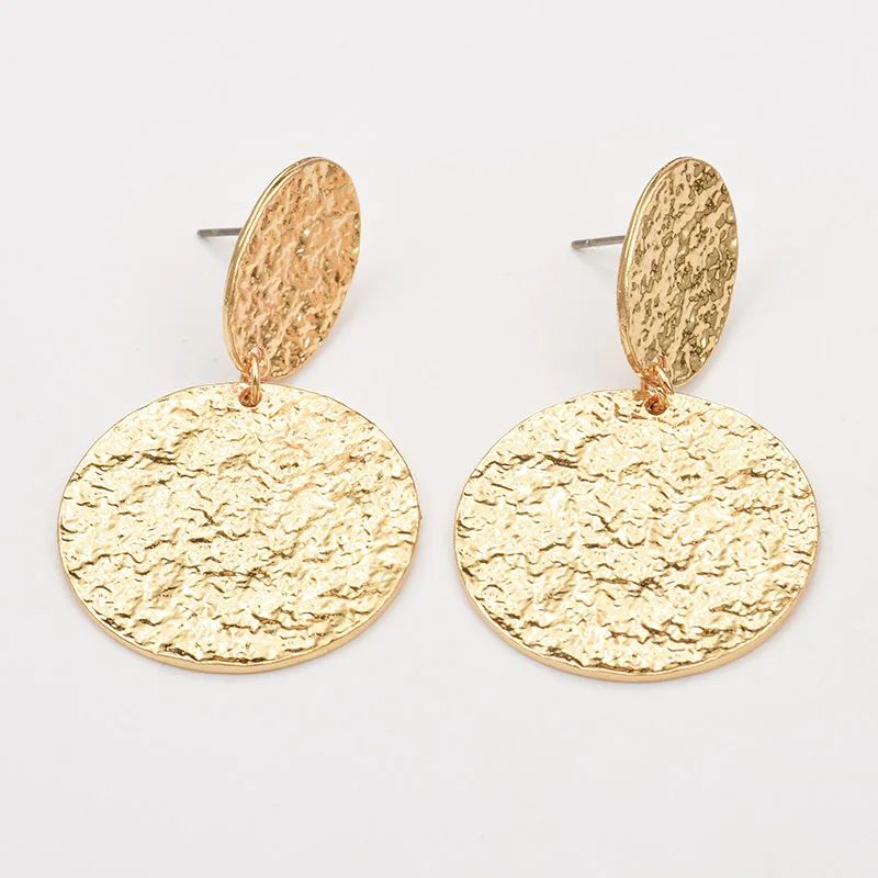 

Wholesale Fashion Trend Metal Hanging Dangle Drop Earrings Hot Style Round Earring Jewelry Accessories For Women Pendientes