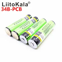 LiitoKala защищенный NCR18650B 18650 3400mah перезаряжаемый аккумулятор с 3,7 V PCB для