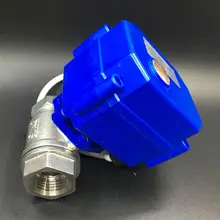 DC24V 3 провода CR02 проводки 2 способ BSP 1/2 ''Нержавеющая сталь Электрический шаровой кран DN15 Электрический запорный клапан одобренный CE