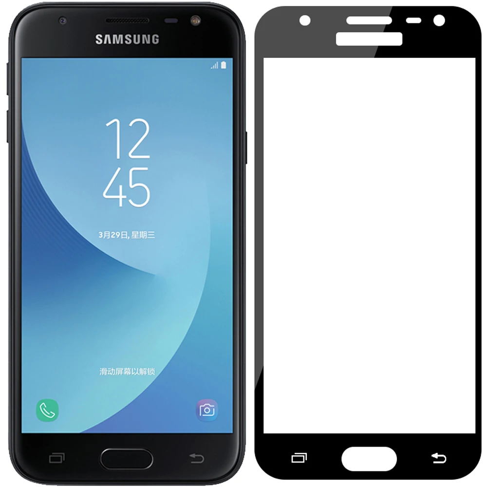 GerTong полное покрытие закаленное Стекло для samsung Galaxy J3 J5 J330F J7 J730F A3 A320F A5 A7 A720F S6 S7 Экран защитная пленка