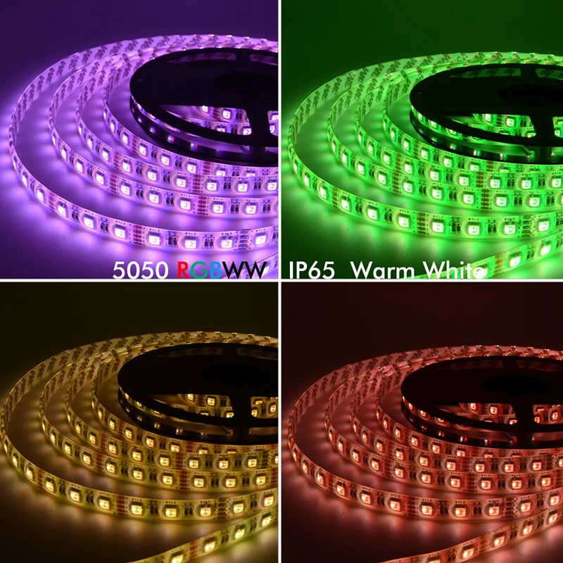 Новинка 4 цвета в 1 светодиодный RGBW/RGBWW полосы Водонепроницаемый AC/DC 12V 5050 SMD 60 5