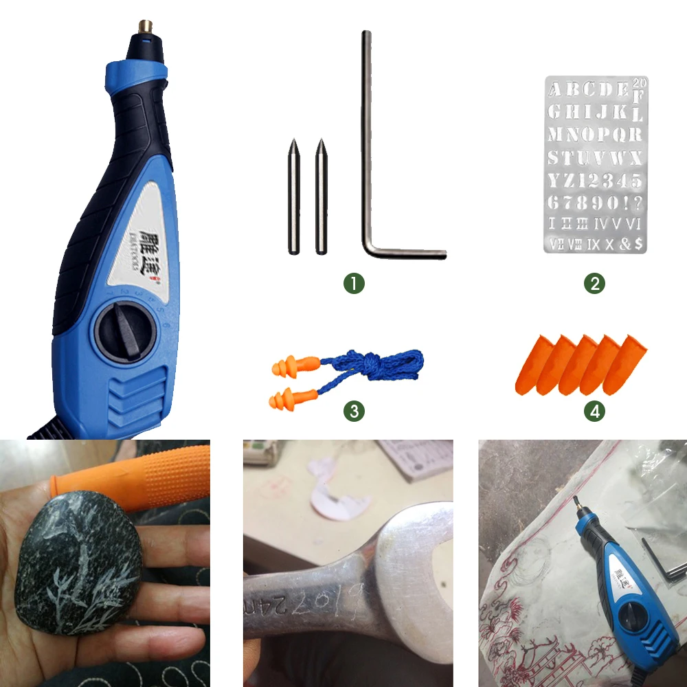 25W Adjustable Speed Electric Engraving Pen for Carving Stone, Wood, metal, Glass, Plastic 220V