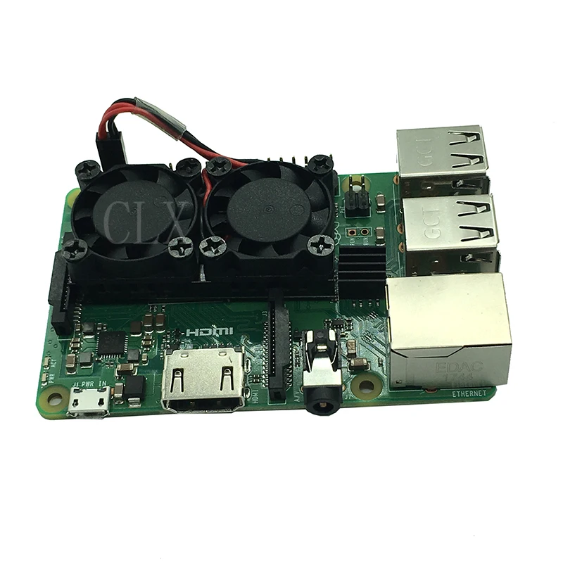 Ledmomo Kit Dissipatori In Alluminio Nero Per Raspberry Pi 3, Pi 2, Pi Model B+ - 8 Pezzi Con Nastro Termico Adesivo