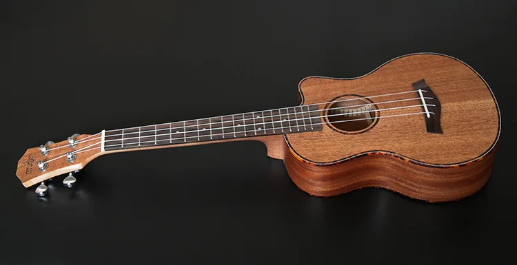 Ordinary ukulele SevenAngel 23-дюймовый концерт красное дерево Ukelele закругленный угол укулеле Гавайская 4 струны гитары Электрический УКУ с пикап экв - Цвет: Ordinary ukulele