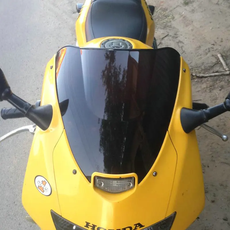 

Motorcycle Double Bubble Windshield WindScreen Screen For 1997 - 2006 Honda Super Hawk VTR 1000 F VTR1000 VTR1000F Firestorm