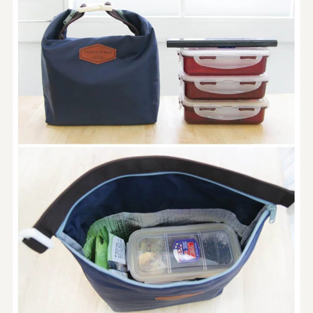 Сумка-тоут Сумка-переноска для ланча изолированная сумка-холодильник водонепроницаемая сумка для хранения еды Студенческая школьная сумка для хранения еды