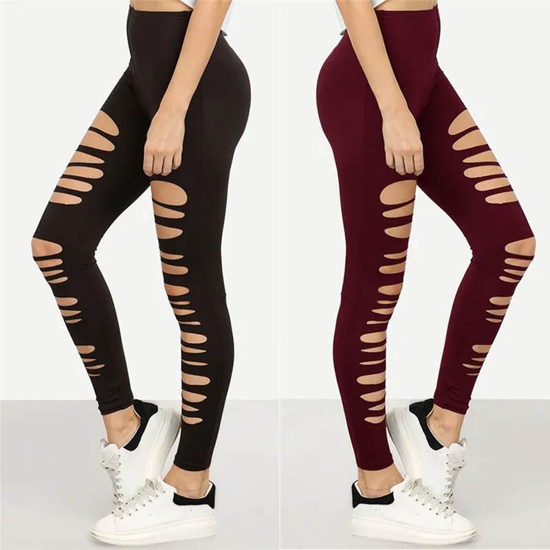 Women Leggings Black Hollow Out Leggings Summer Style Soft Skin