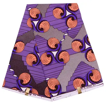 

Purple Ankara Polyester Wax Print Fabric Fashionable Wax African Batik Cloth Fabric For Women Dress Suit Nigerian Wax Fabric