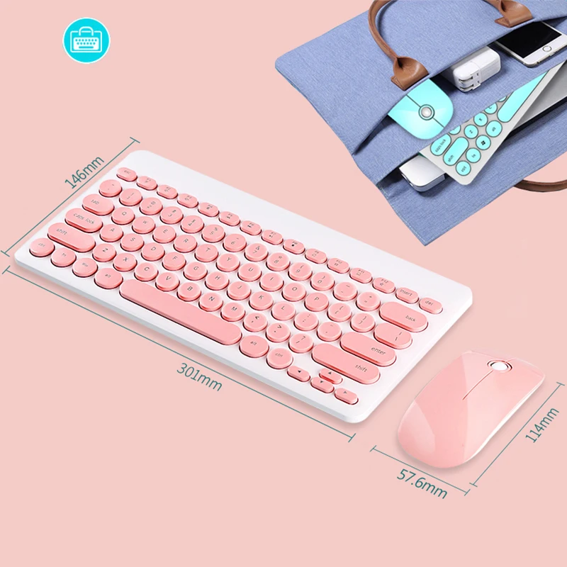 

2.4G Wireless Keyboard Mini Mouse Combo USB Receiver Keyboard Gaming Mouse For Macbook Xiaomi Lenovo Laptop Notebook PC Computer
