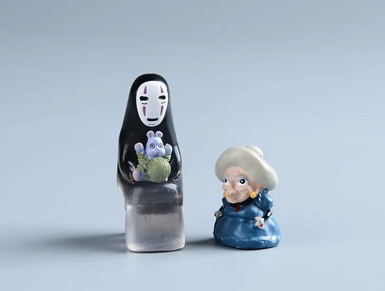 Тихиро миядзаки Хаяо Унесенные Призраками Фигурку Studio Ghibli Аниме Смолы Figuras Kaonashi Chihiros Парилки Мини-Детские Игрушки