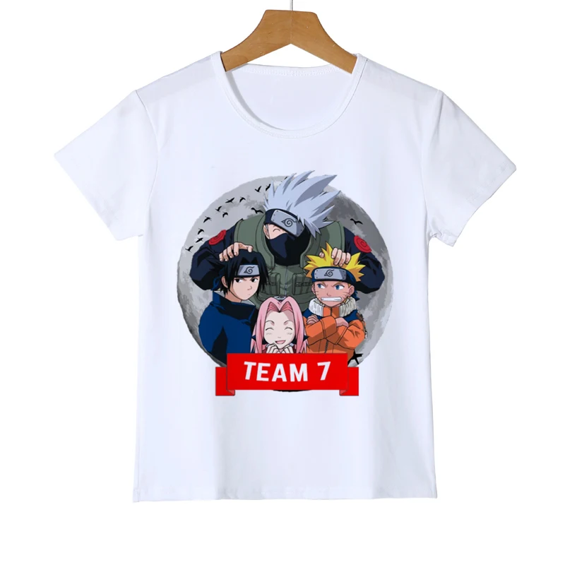 

Kid New Japanese Anime Shirt White Naruto Cartoon Children's Tshirt Summer Short Sleeve Modal Boy Girl Baby T-shirt Brand Z38-14